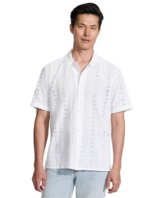 Lands' End Men's Eyelet Camp Collar Shirt