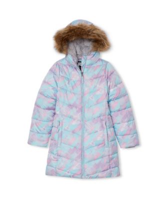 Lands' End женская парка с флисовой подкладкой и принтом