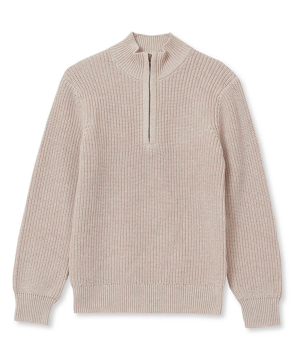 Lands' End детский свитер с воротником-стойкой на молнии Quarter Zip