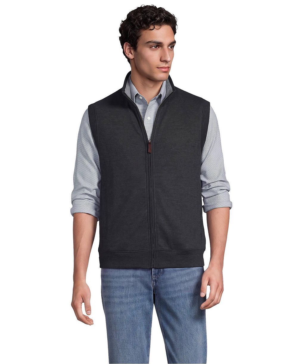 Lands' End Men's Bedford Rib Full Zip Vest