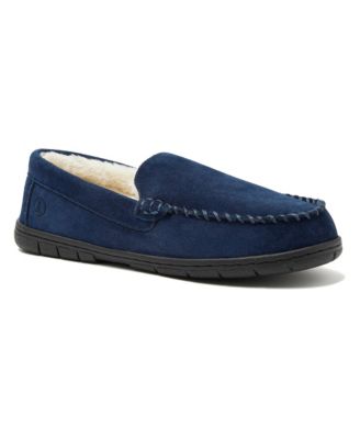 Lands' End мужские замшевые тапочки-мокасины с меховой подкладкой широкой ширины