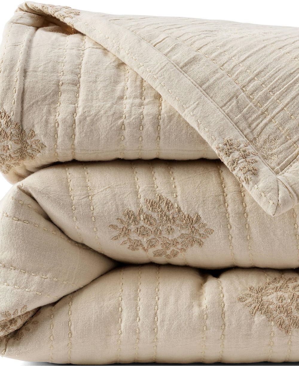 Lands' End Embroidered Matelasse Bed Coverlet