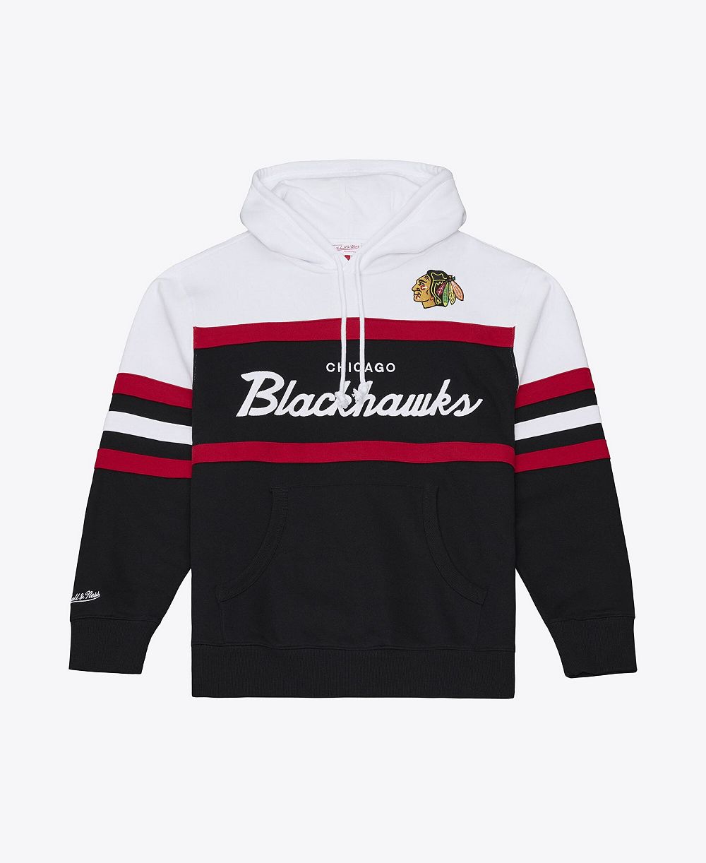 Мужская флисовая толстя Mitchell & Ness Chicago Blackhawks с вышивкой тренера