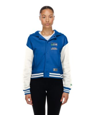 New Era Women's Seattle Seahawks Royal Throwback Full-Snap Hooded Jacket