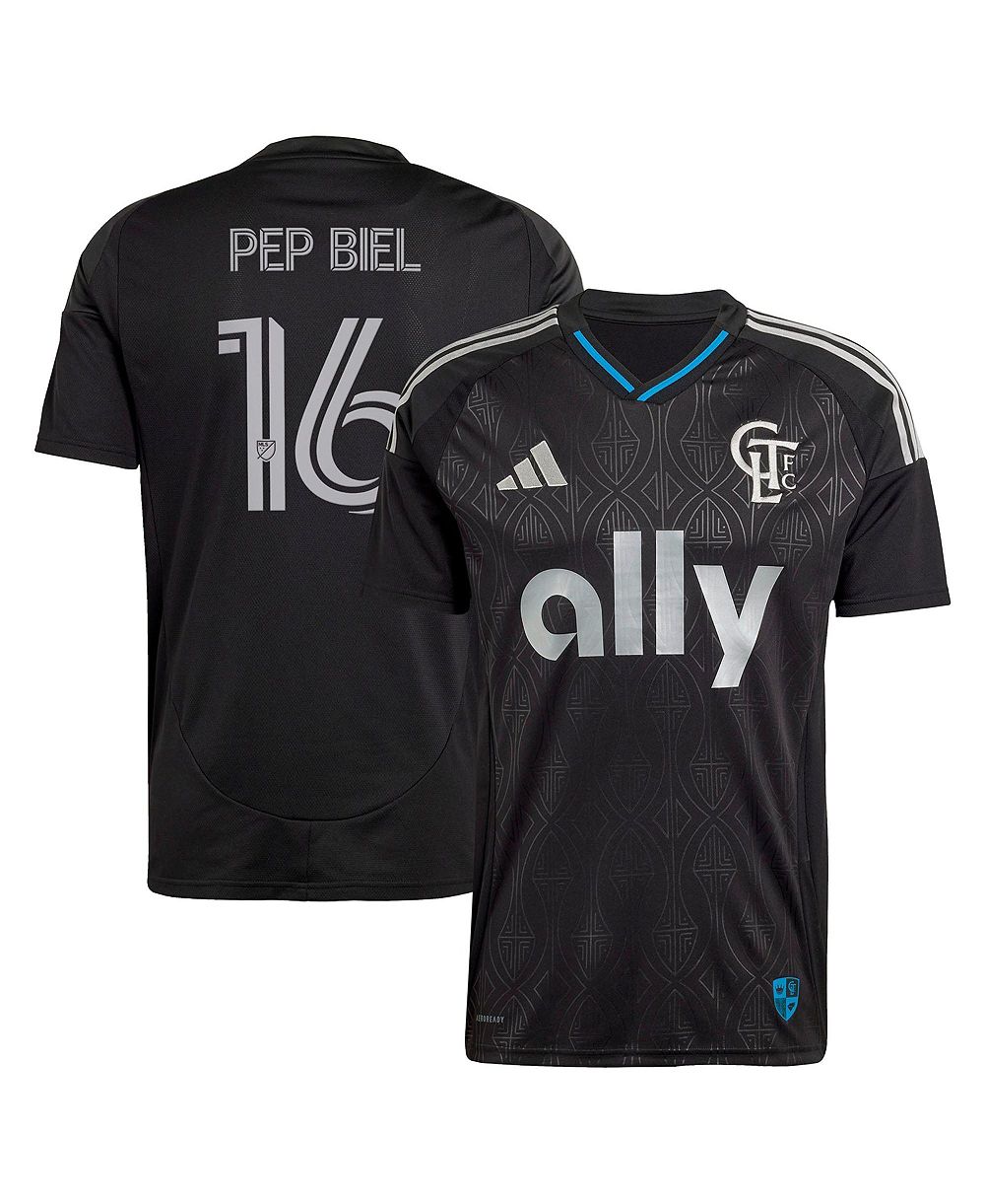 adidas Men's Pep Biel Black Charlotte FC 2025 Fortress Kit Replica Jersey