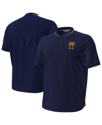 Under Armour Мужская кофта с воротником-стойкой и полузастегивающейся молнией Notre Dame Fighting Irish Sideline Motivate, свободный крой