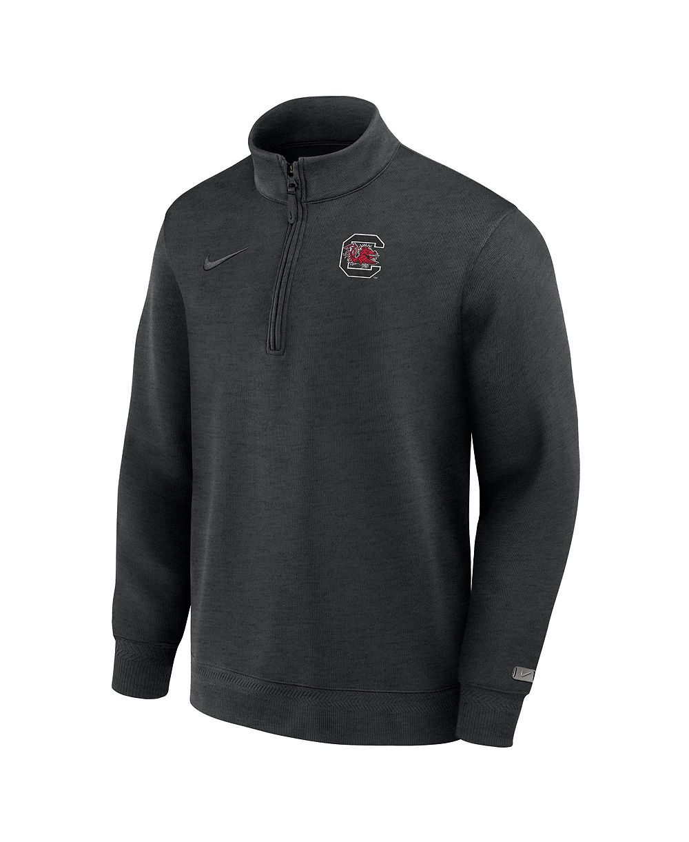 Мужская толстовка Nike с половинной застежкой-молнией и меланжем South Carolina Gamecocks South Carolina Coaches