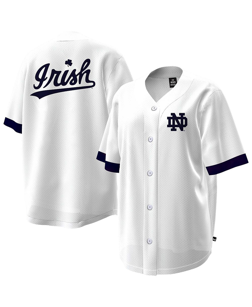 Under Armour Women's White Notre Dame Fighting Irish Baseball Jersey