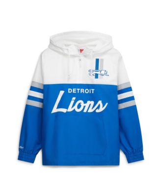 Mitchell & Ness мужская ветровка-худи с четвертьзастежкой для детройт лайонс
