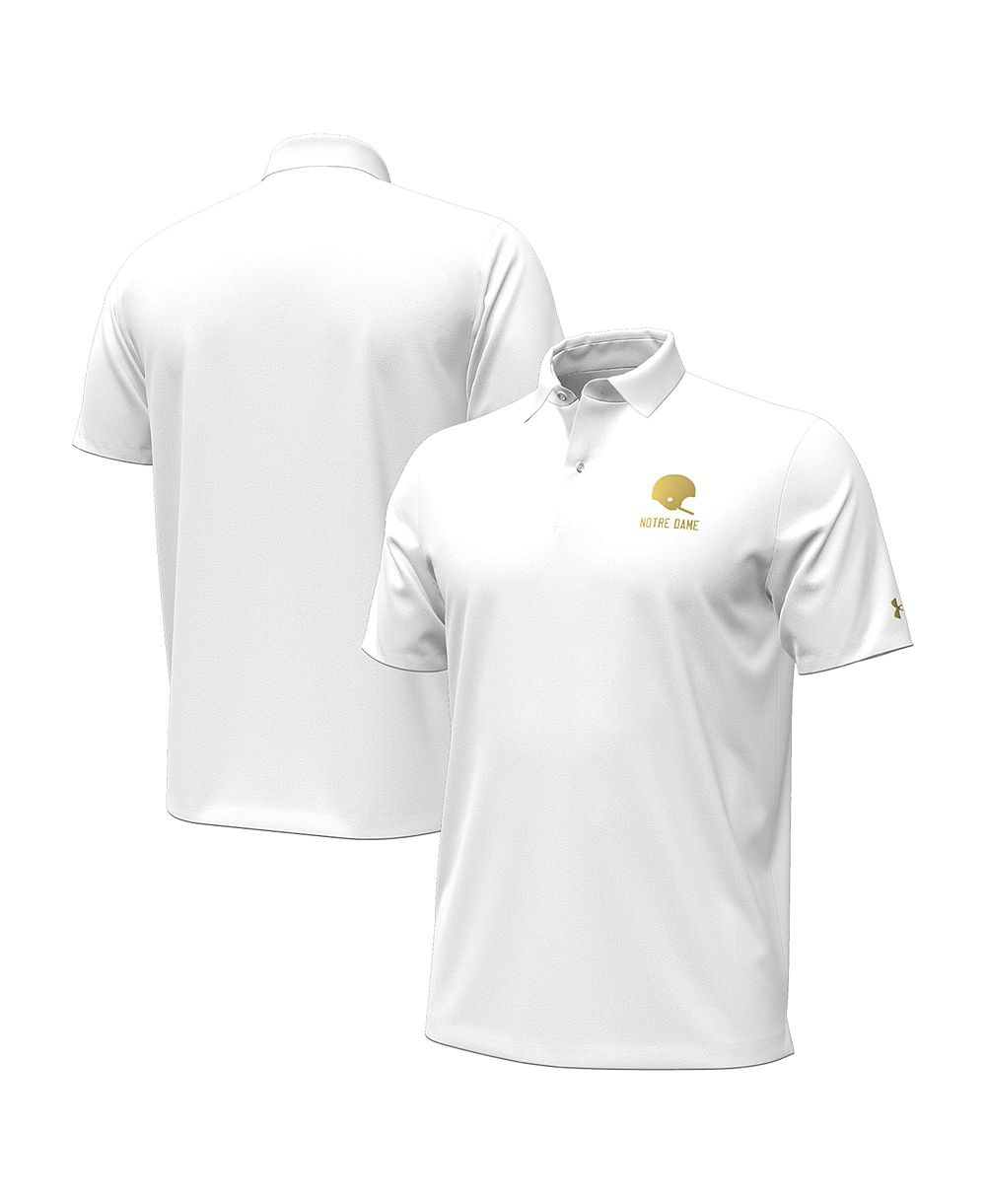 Under Armour Men's White Notre Dame Fighting Irish 2026 Shamrock Series Performance Playoff Polo Shirt