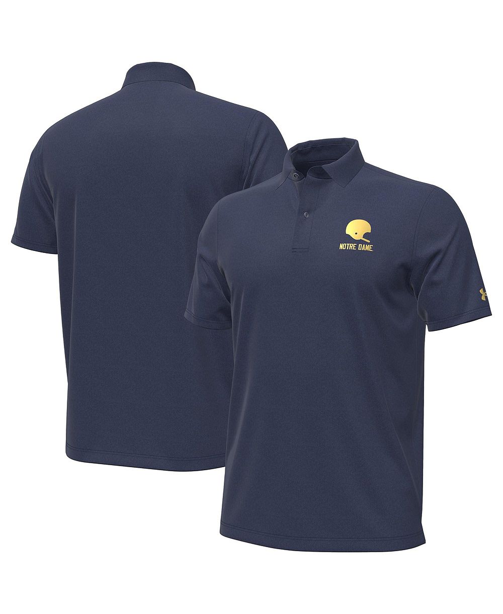 Under Armour Men's Washed Navy Notre Dame Fighting Irish 2026 Shamrock Series Performance Playoff Polo Shirt