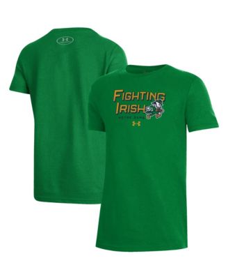 Under Armour Big Boys and Girls Kelly Green Notre Dame Fighting Irish Wear Green Performance T-Shirt