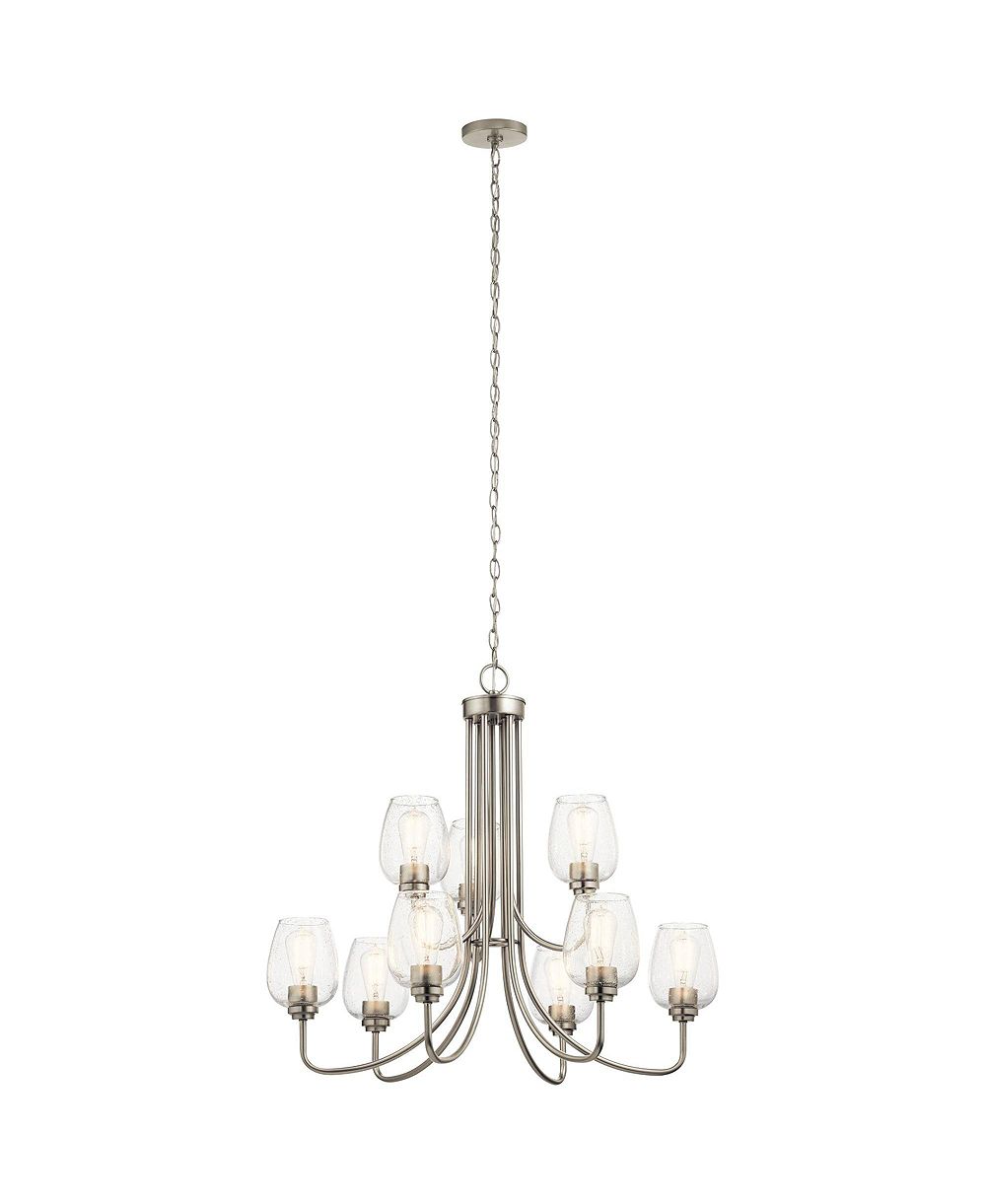 Kichler Valserrano люстра Brushed Nickel шириной 31 3/4" с 9 лампами