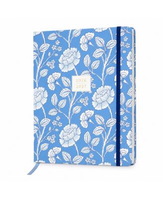 Bright blue floral 8x10