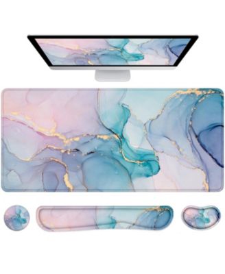 Lofree Non-Slip Ergonomic 4-in-1 Desk Pad and Wrist Rest Set for Standard Keyboards and Mice
