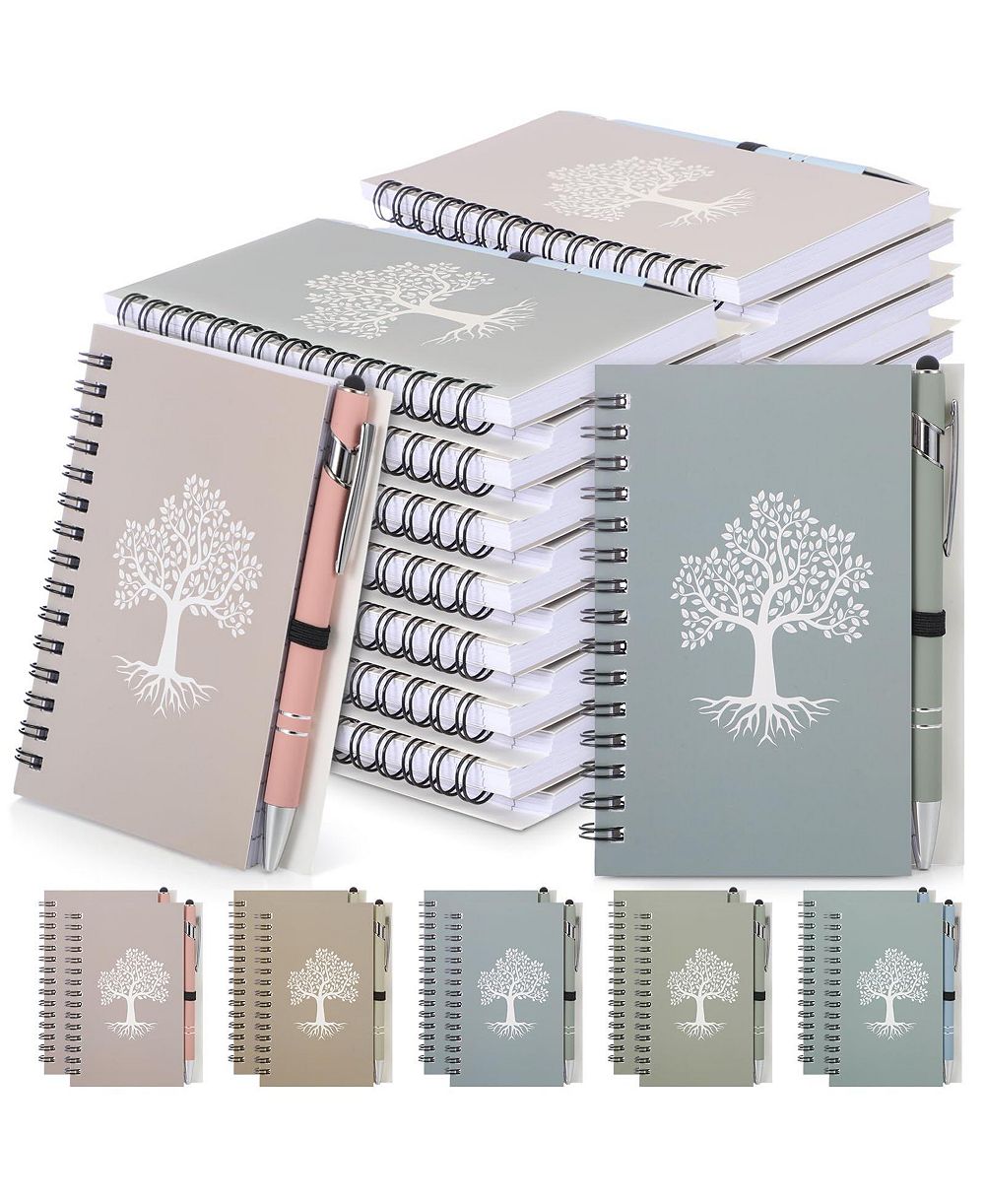 Набор из 20 блокнотов DANRONG Tree Of Life A6 Pocket Notebook And Pen Set Bulk Journal For Church Office School