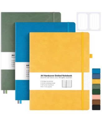 Yellow,olive,blue a4 dotted