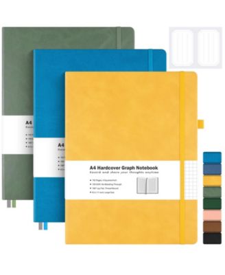 Yellow,olive,blue a4 graph