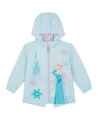 Детская дождевая куртка Frozen Queen Elsa с капюшоном и молнией для малышей девочек