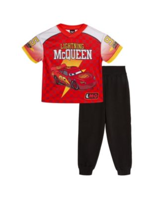 Детский комплект Cars Lightning McQueen для мальчиков: футболка и джоггеры, 2 предмета