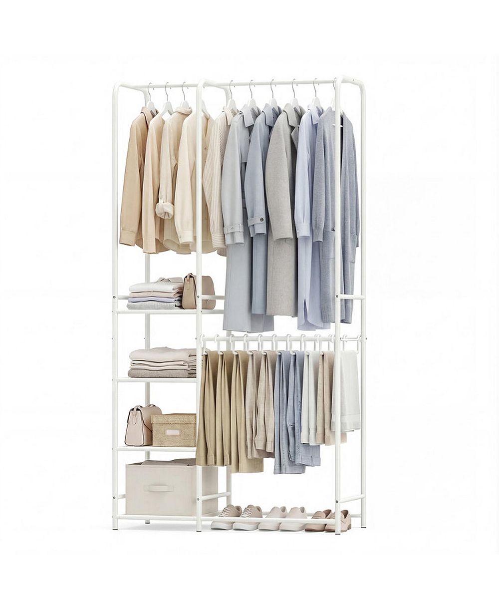 HONGGE Portable Closet Organizer with Ten Removable Pants Hangers