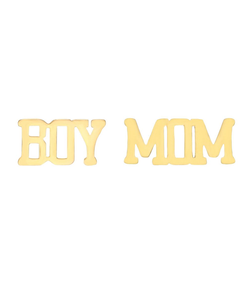 ADORNIA серьги-гвоздики Gold-Tone Boy Mom