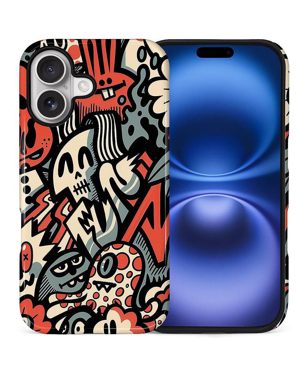 Чехол для телефона LISEN, совместимый с Apple iPhone 17, 2-слойный, прочный, Skull Riot