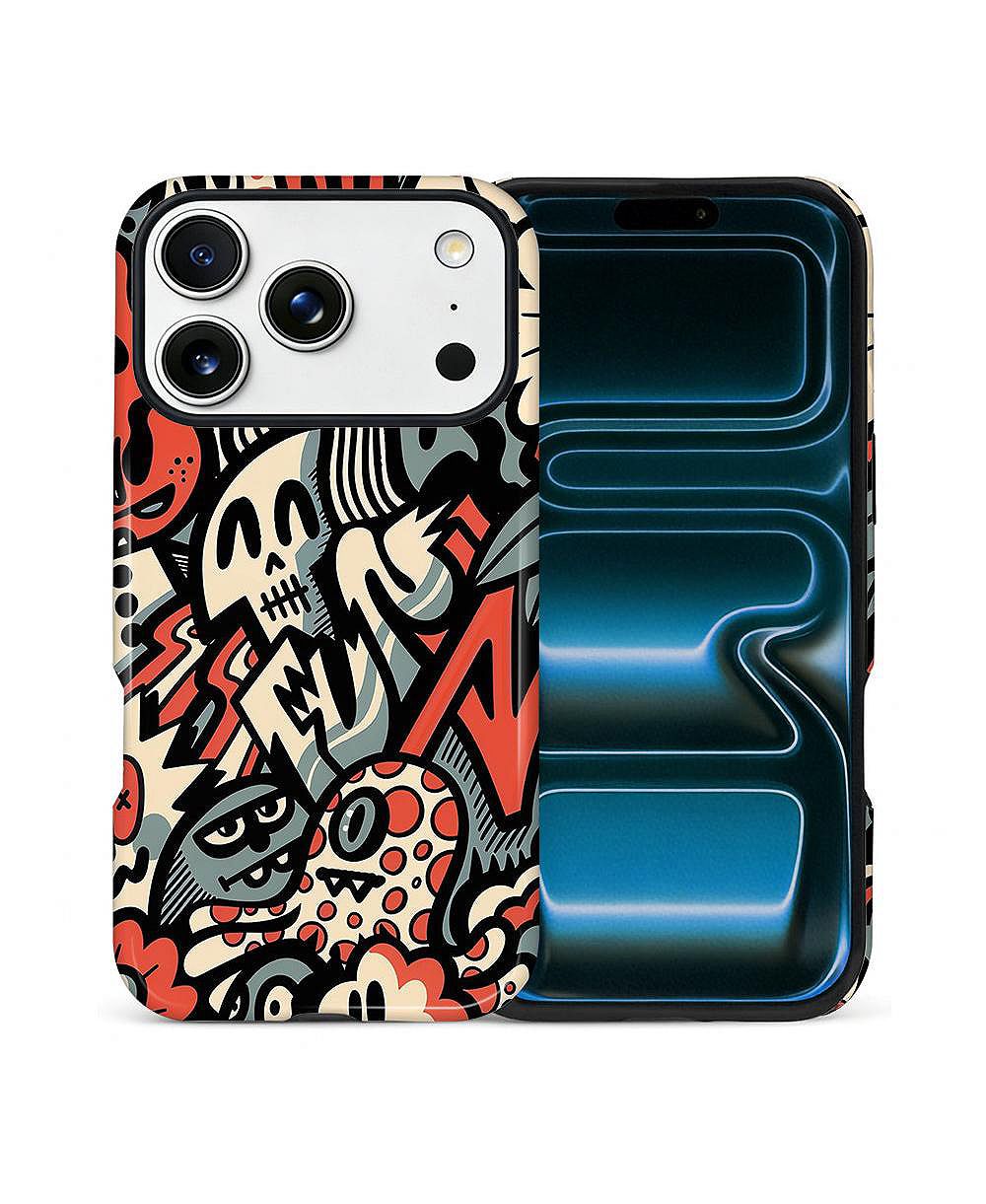 LISEN чехол для телефона Apple iPhone 17 Pro, 2-слойный прочный, Skull Riot