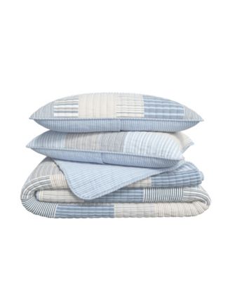 Linery & Co Stripe Patchwork Quilt Set with Shams