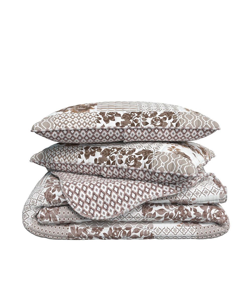 Linery & Co Cottage Floral Patchwork Quilt Set with Shams