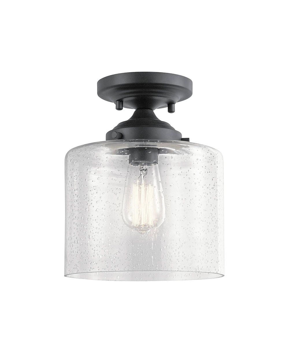 Kichler Winslow 8 1/2" широкий потолочный светильник с матовым стеклом