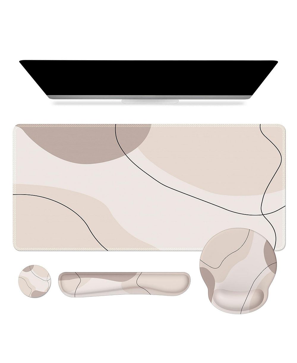 Lofree Extended Desk Blotter Ergonomic Wrist Rest 4-Piece Desk Pad Set