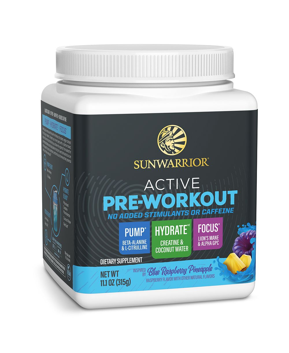 Sunwarrior порошок для предтренировочного комплекса Active, 315 г, без кофеина, без добавленного сахара