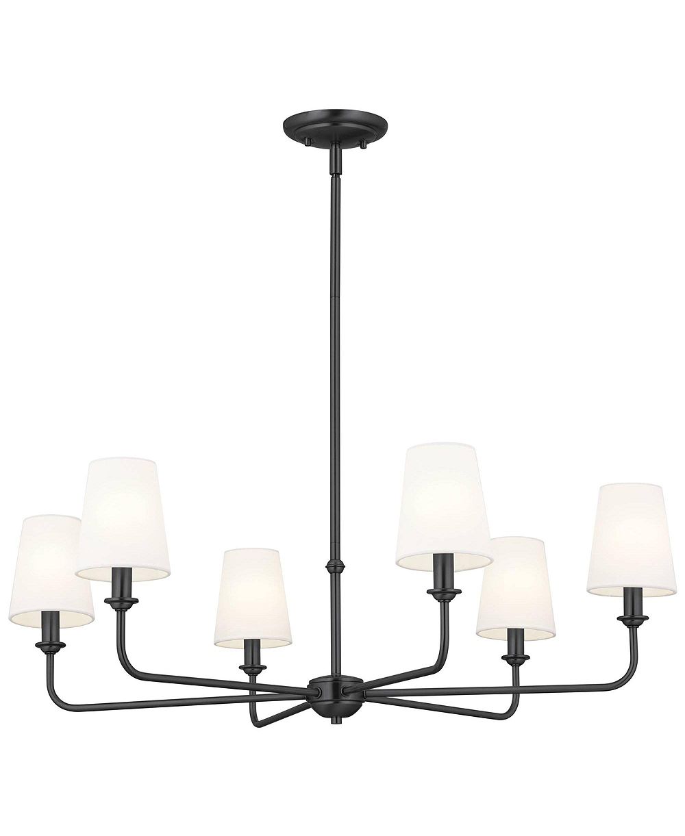 Kichler Pallas 32 1/4" широкая люстра в 6 ламп