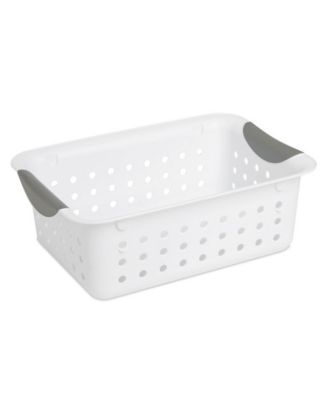 Sterilite 16228012 Small Ultra Plastic Storage Organizer Basket, White (24 Pack)
