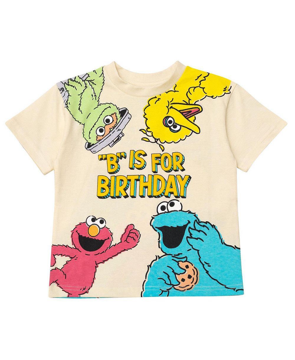 Sesame Street детская хлопковая футболка для мальчиков