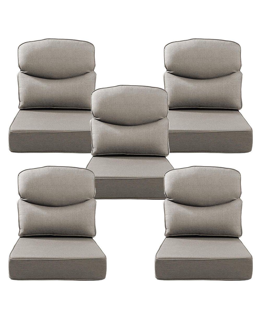 Роскошные уличные подушки Bellefurn Luxury Smile 24x22x6, водостойкие глубокие подушки для сидений из олефина для плетеного кресла или дивана на террасе