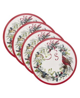 Lenox Holiday Winter Greetings Round Cork Placemats, Set of 4