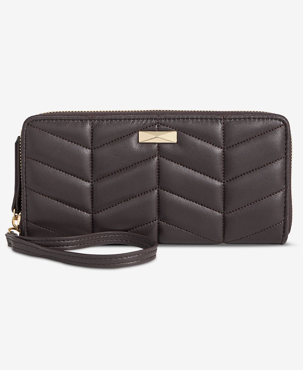 I.N.C. International Concepts Hazell Chevron Quilted Zip-Around Wallet, Macy's Exclusive