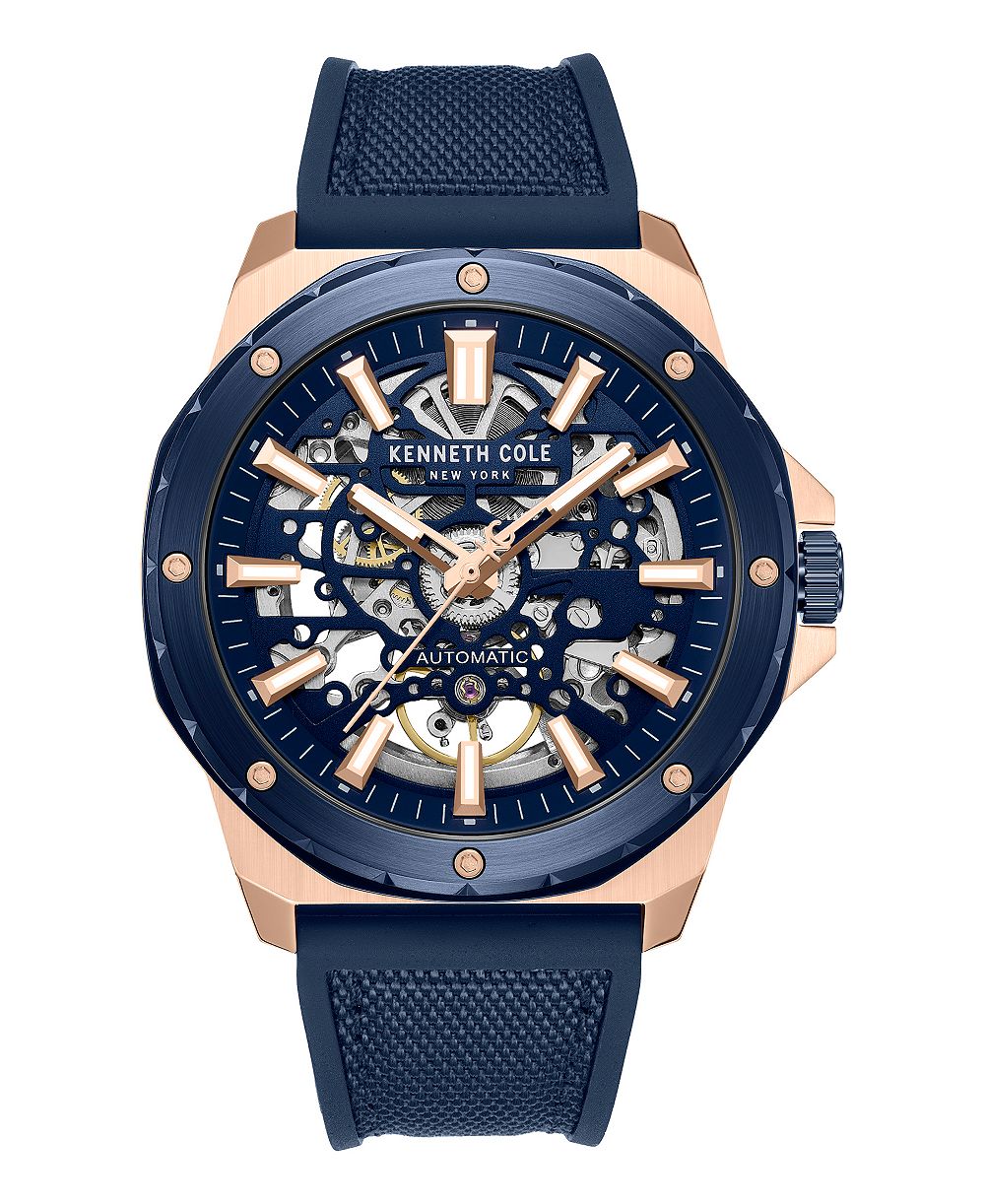 Kenneth Cole New York Men's Automatic Hollis Skeleton Two-Tone Watch 45mm