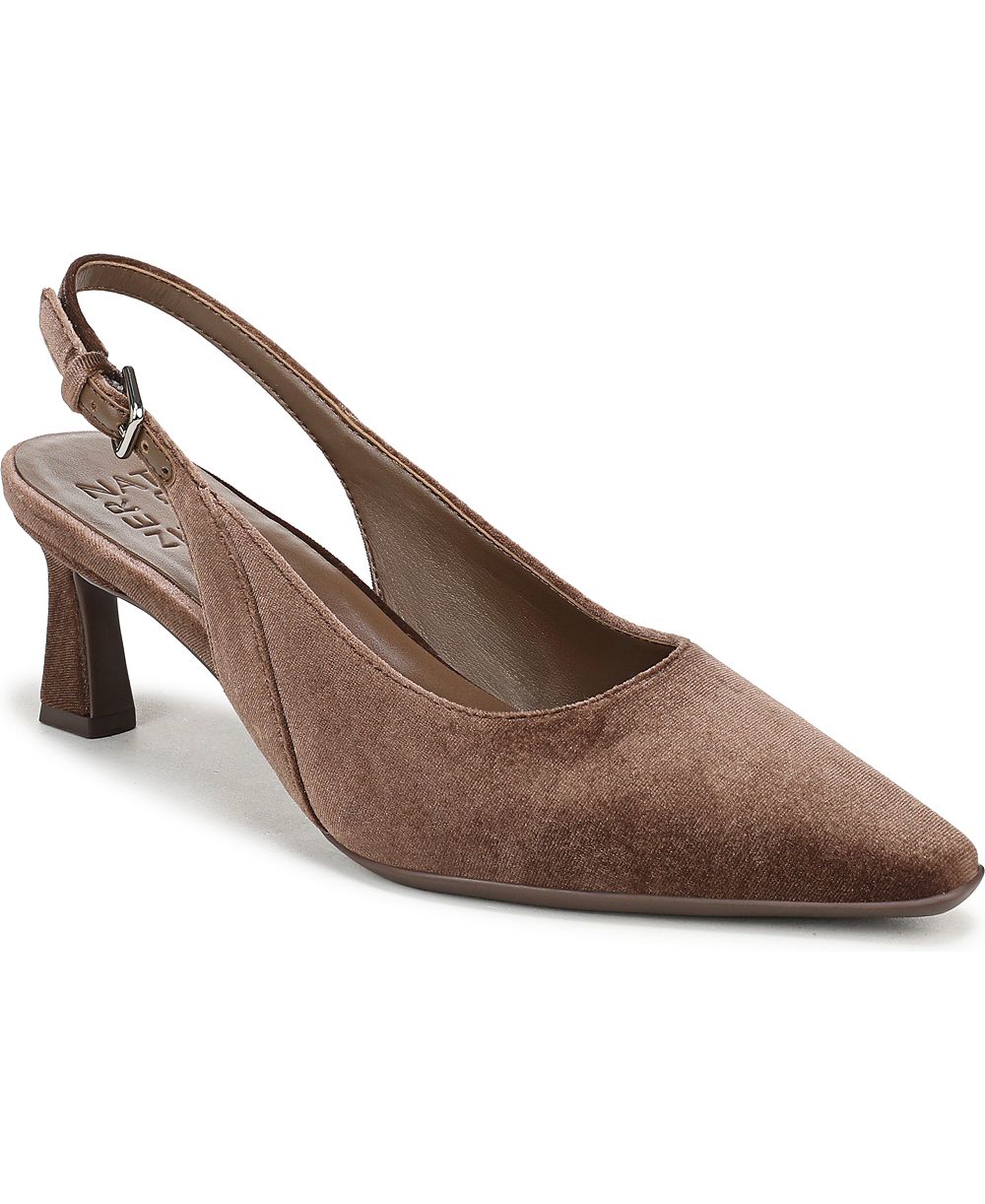 Женские туфли Naturalizer Tansy Slingback Snip-Toe Flared Pumps цвета Tan