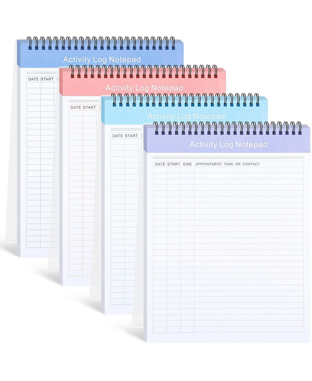 DANRONG набор из 4 спиральных блокнотов для списков дел, ежедневный планировщик для продуктивной работы и организации