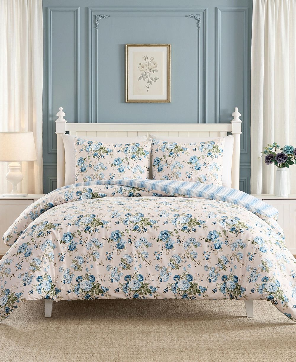 Комплект постельного белья Laura Ashley Rosemoore из бархата, 3 предмета, размер Full/Queen
