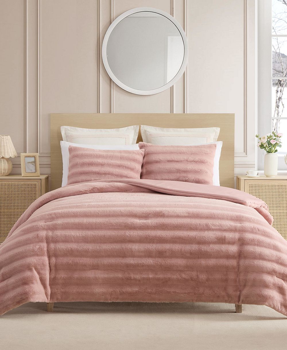 Комплект постельного белья Laura Ashley Cloud из искусственного меха, однотонный, 2 предмета, размер Twin