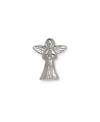 Curata Jewelry Solid 14k Gold Praying Angel Lapel Pin For Men