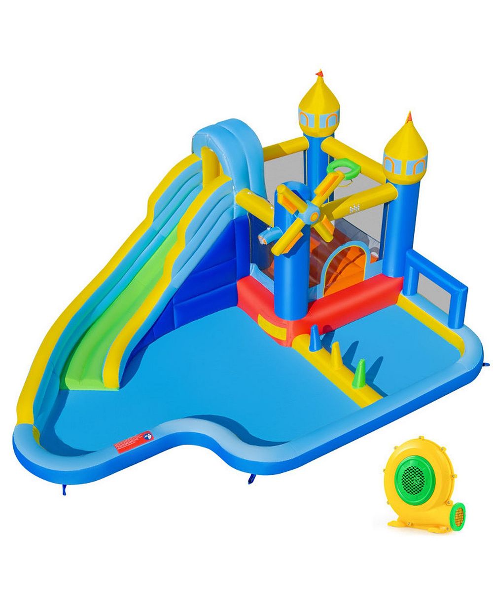 Надувной водный парк-горка SUGIFT с тематикой ветряной мельницы, 206" x 144", до 2 игроков, возраст 3-12 лет