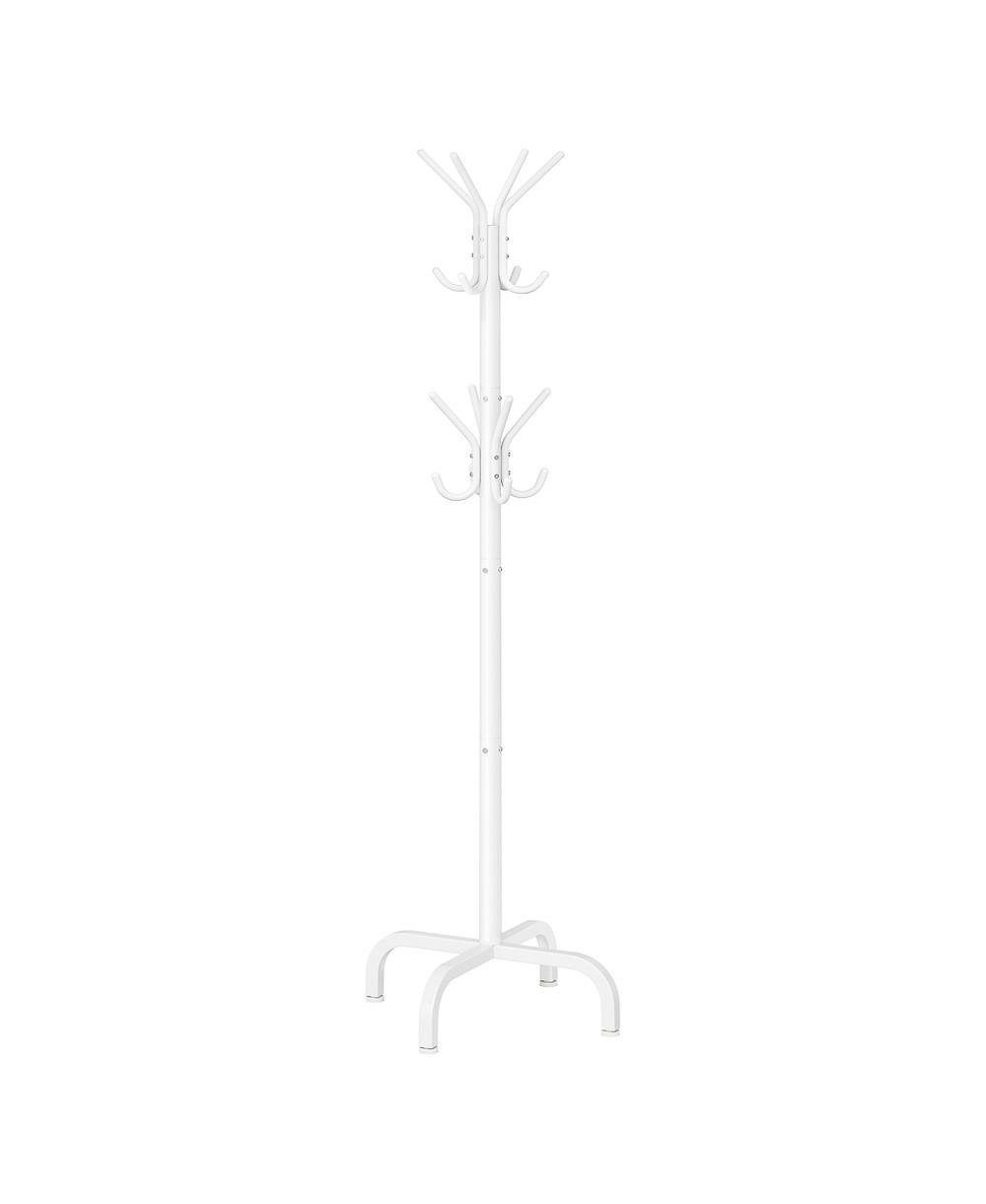 SongmicsHome Freestanding Coat Rack, Steel Hat Tree Stand with Hooks and 4 Legs