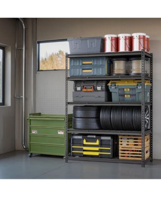 Стеллаж SongmicsHome на 5 полок, усиленный, для гаража, 24 x 48 x 72 дюйма