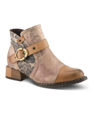 L'Artiste  Women's Spring Step L'Artiste Sipperb Women's Bootie with Hand-Painted Design Booties