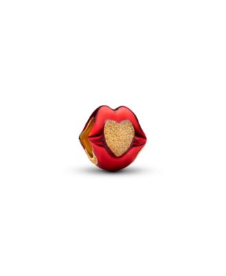 Подвеска Pandora "Lips of Love" в форме сердца, позолота 14k